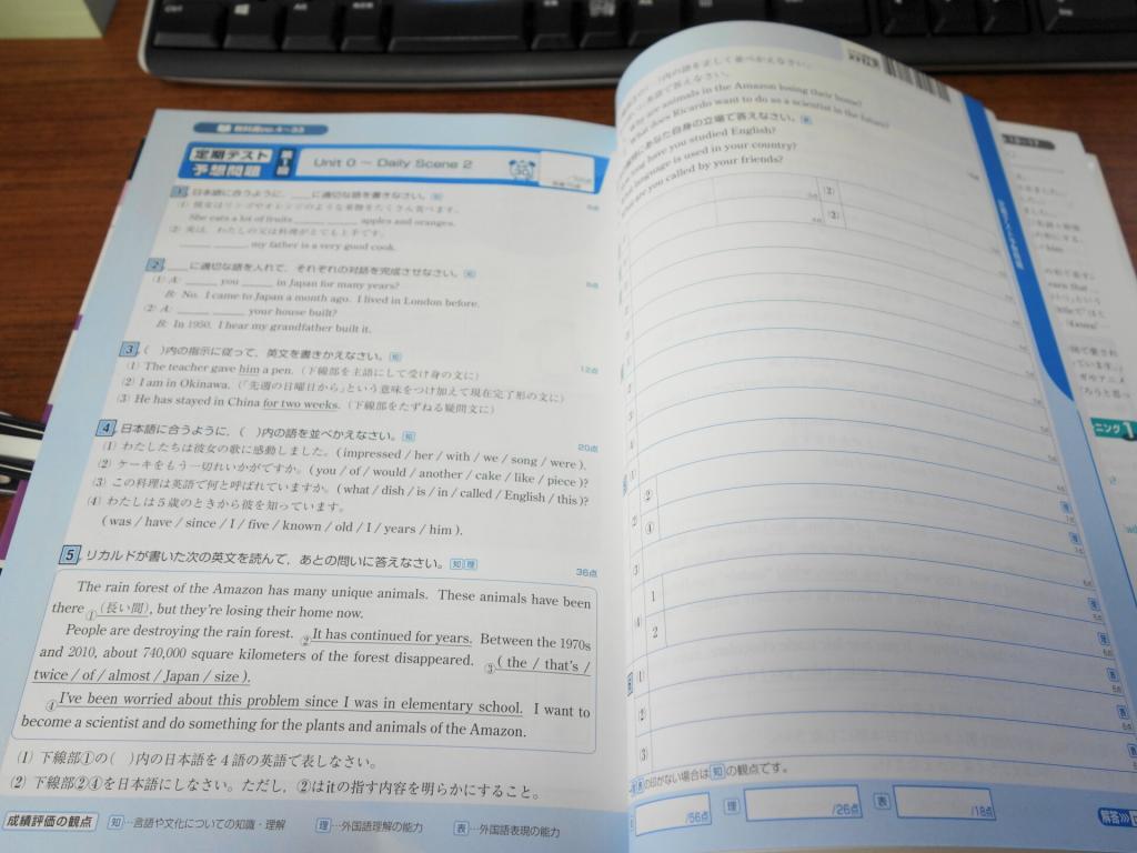 教科書トレーニングの予想問題