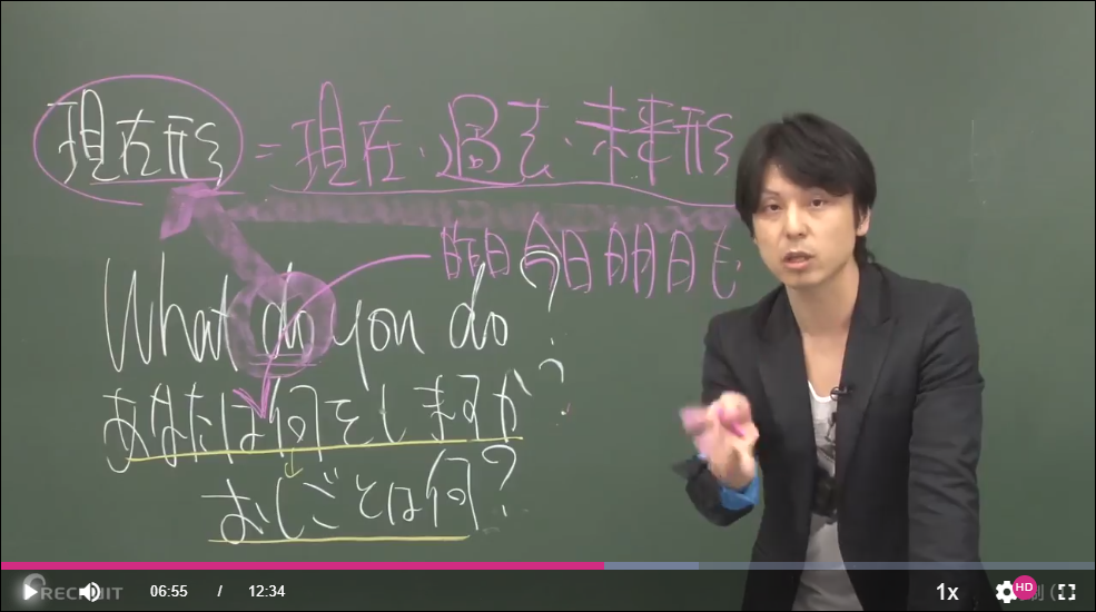 関正生先生による現在形の講義