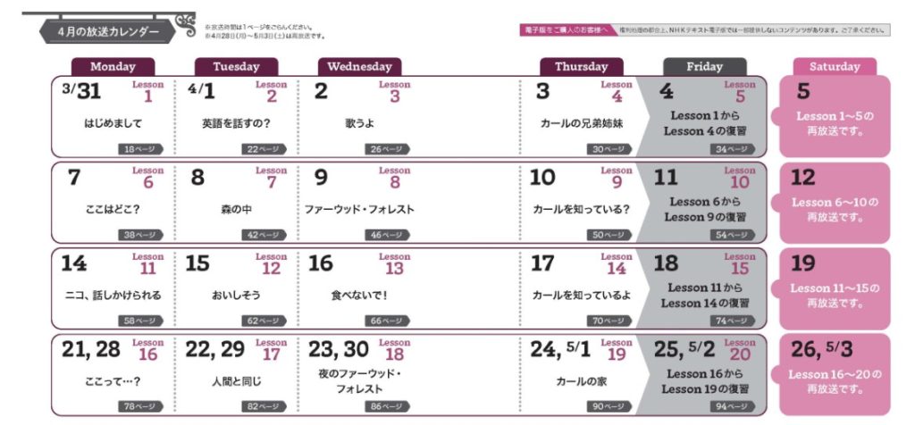 中学生の基礎英語1の2025年4月号の内容