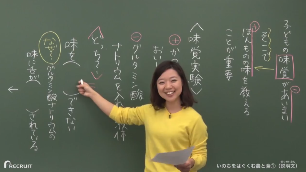 スタサプ小4～小6国語の文章の解説動画の例