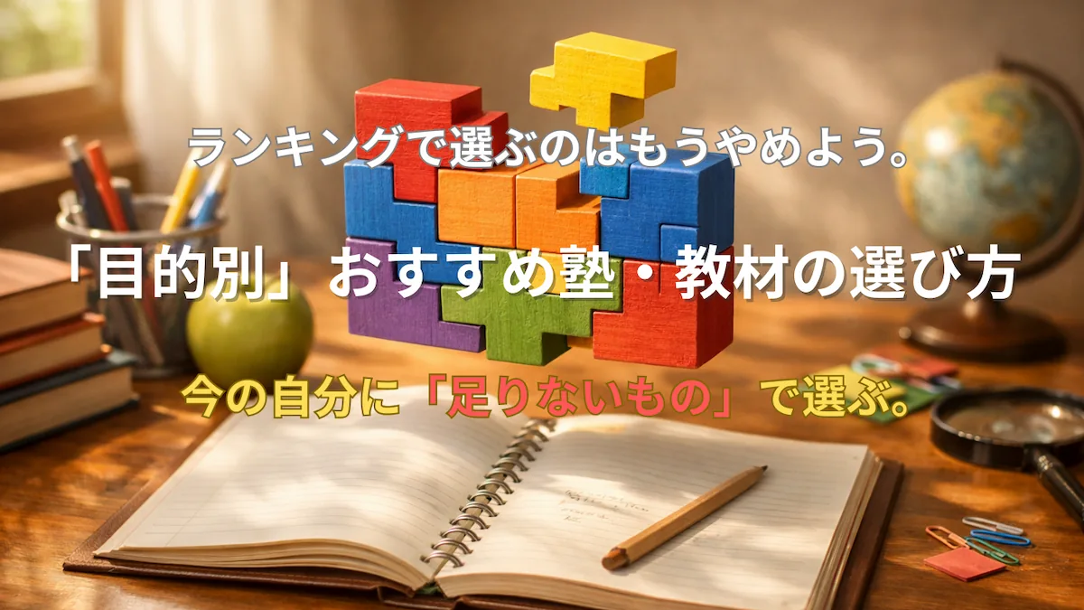 目的別 おすすめ塾・教材の選び方