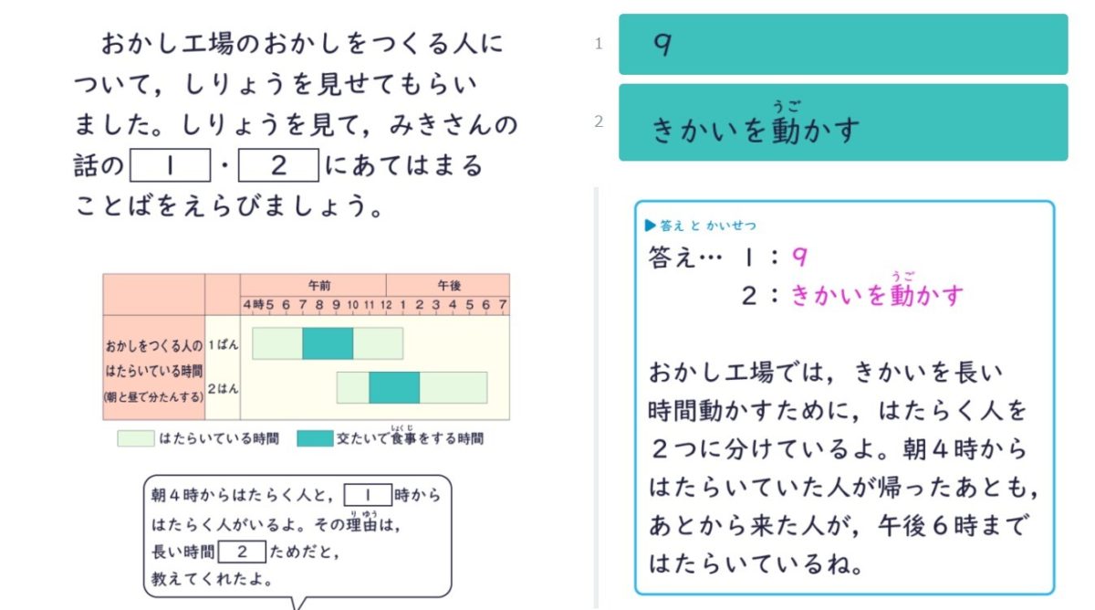 スタサプ小3社会から「お菓子作りの工夫を調べよう」の出題と解説