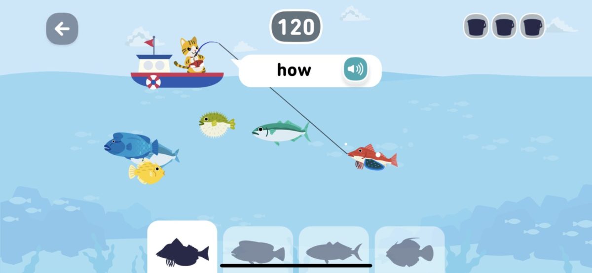 みわけききわけフィッシングのプレイ画面