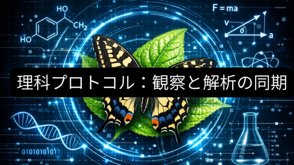 理科プロトコル：観察と解析の同期